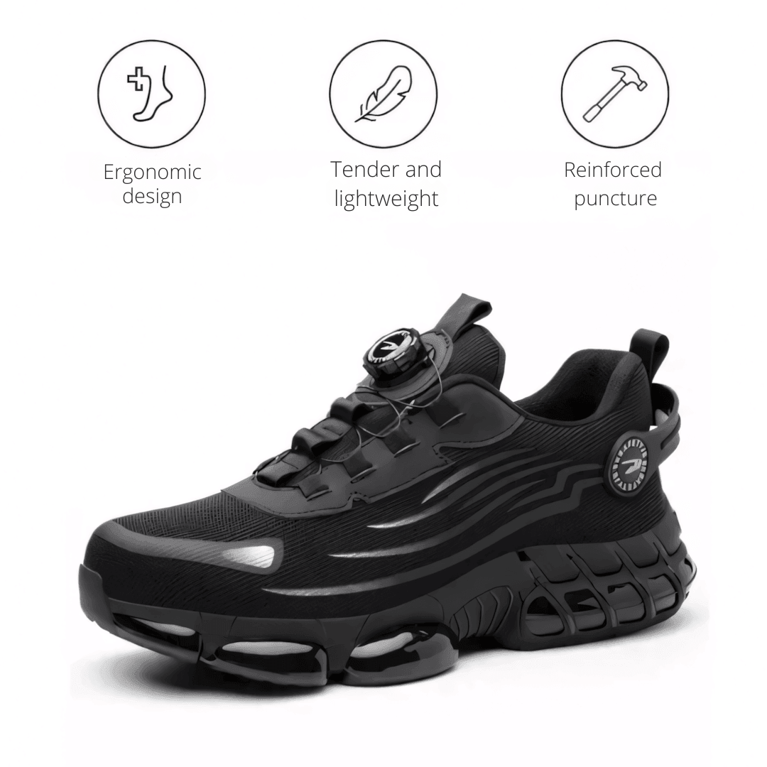 Scarpe da lavoro uomo | Supporto ortopedico e suola antiscivolo | GripFlow