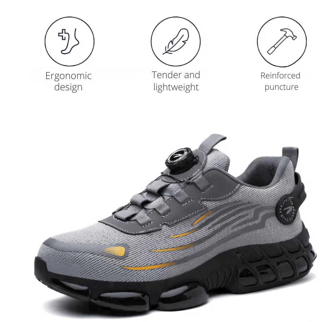 Scarpe da lavoro uomo | Supporto ortopedico e suola antiscivolo | GripFlow