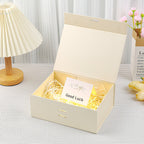 Scatola regalo magnetica premium con luci LED e biglietto d'auguri