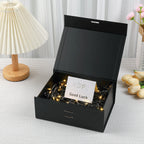 Scatola regalo magnetica premium con luci LED e biglietto d'auguri