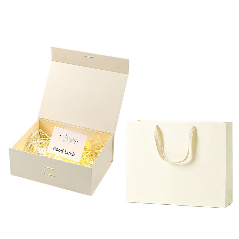 Scatola regalo magnetica premium con luci LED e biglietto d'auguri