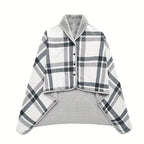 Sciarpa coperta indossabile CozyWrap in morbida flanella per casa e ufficio