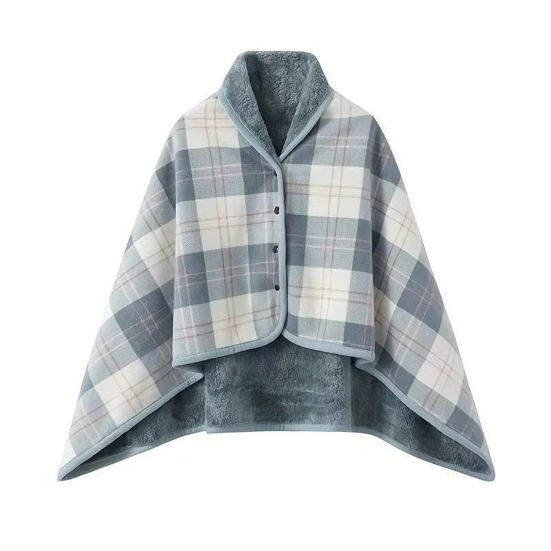 Sciarpa coperta indossabile CozyWrap in morbida flanella per casa e ufficio