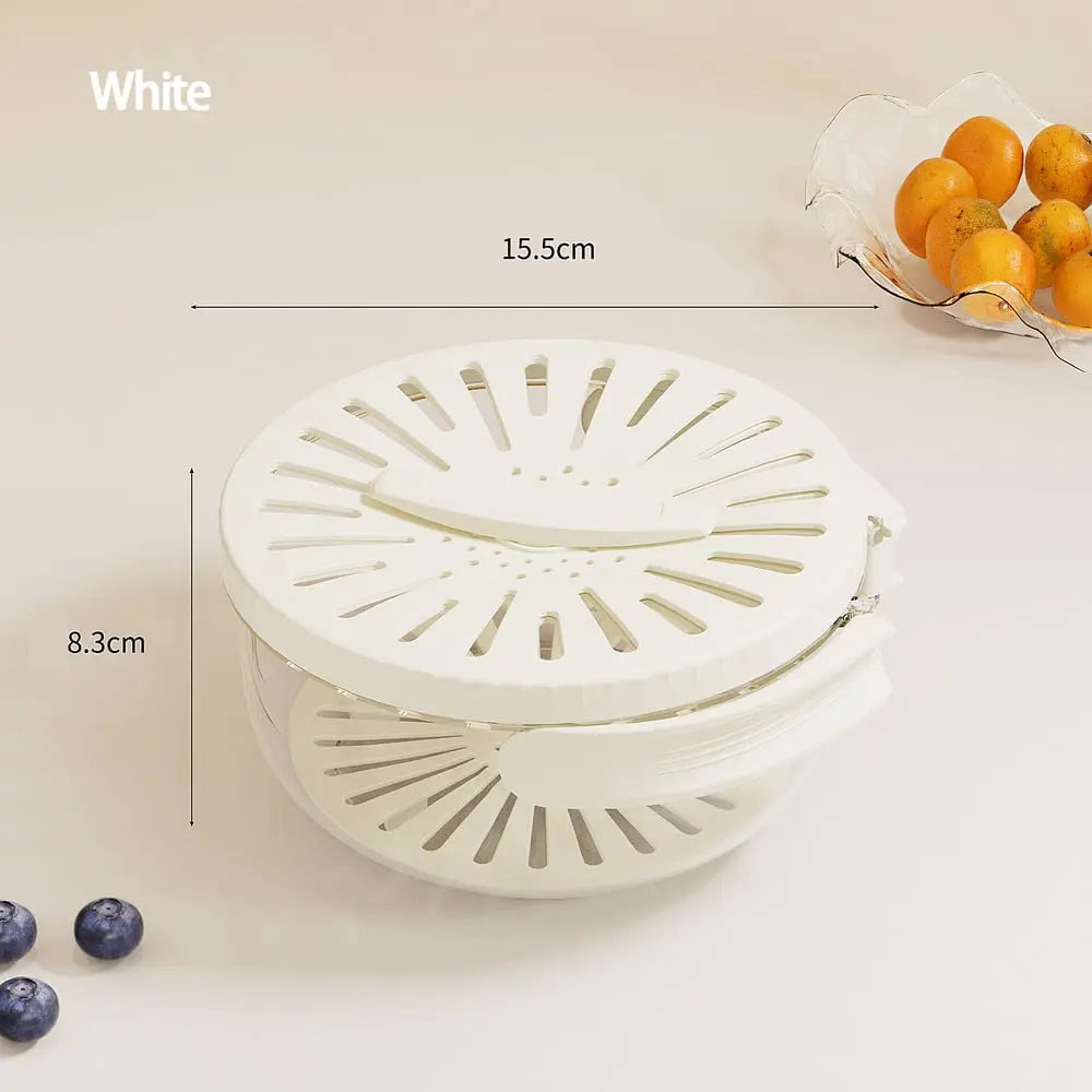 Scolapasta multifunzione con coperchio per lavare e conservare frutta e verdura
