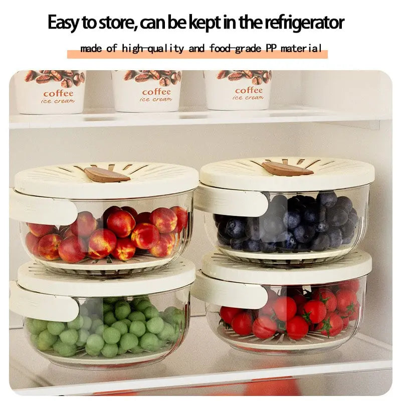 Scolapasta multifunzione con coperchio per lavare e conservare frutta e verdura