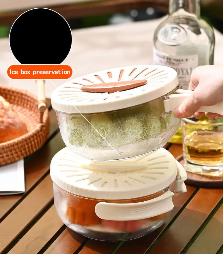 Scolapasta multifunzione con coperchio per lavare e conservare frutta e verdura