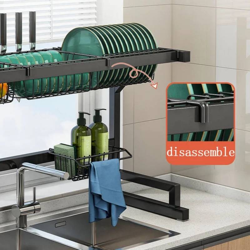 Scolapiatti regolabile da lavello – larghezza personalizzabile da 61 cm a 66 cm