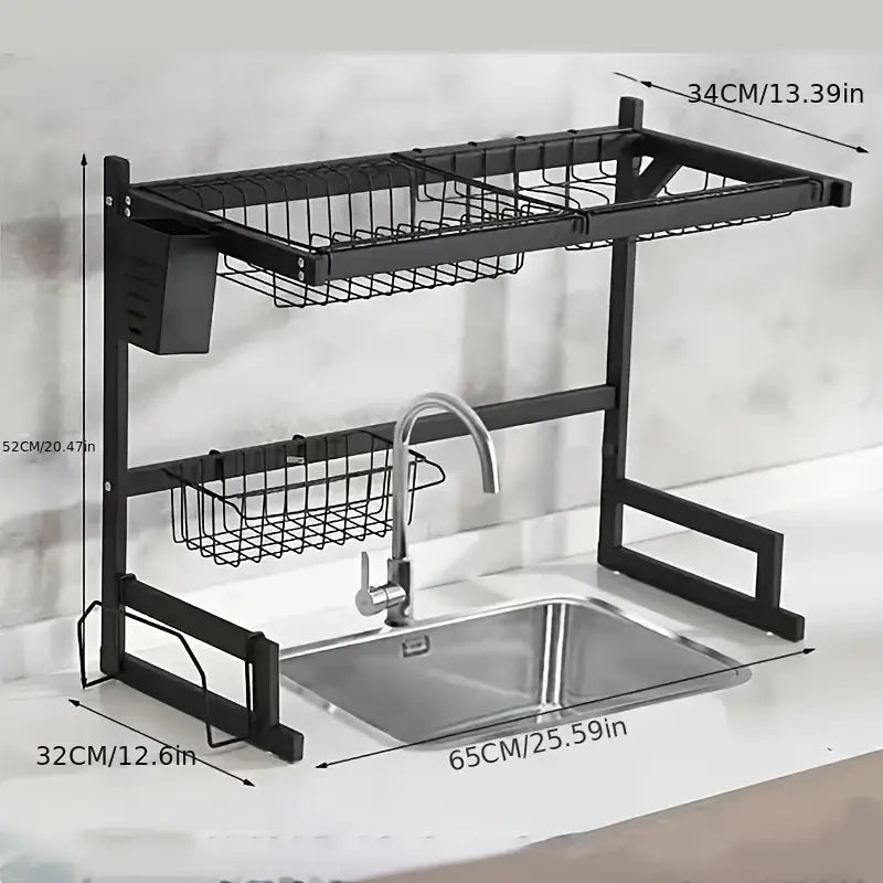 Scolapiatti regolabile da lavello – larghezza personalizzabile da 61 cm a 66 cm