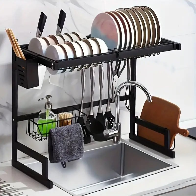 Scolapiatti regolabile da lavello – larghezza personalizzabile da 61 cm a 66 cm