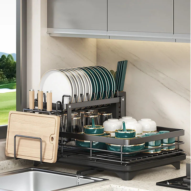 Scolapiatti regolabile salvaspazio per cucine piccole e grandi