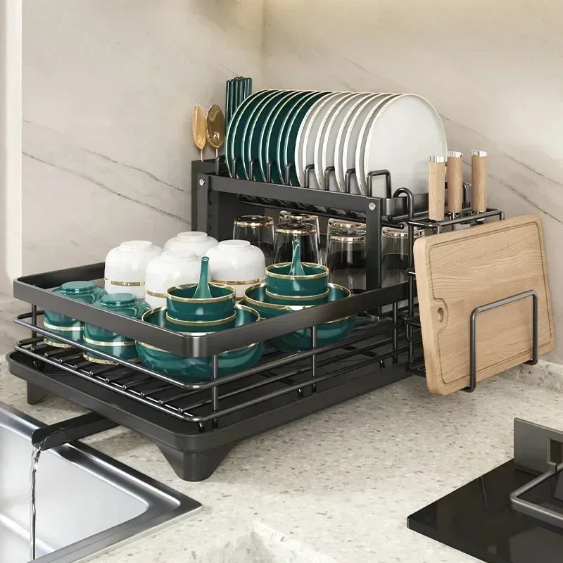 Scolapiatti regolabile salvaspazio per cucine piccole e grandi