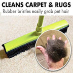 Scopa in gomma naturale con tergivetro per pavimenti e peli di animali