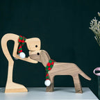 Scultura in legno da tavolo per amanti degli animali – Il legame tra te e il tuo amico a quattro zampe