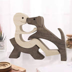 Scultura in legno da tavolo per amanti degli animali – Il legame tra te e il tuo amico a quattro zampe