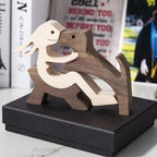 Scultura in legno da tavolo per amanti degli animali – Il legame tra te e il tuo amico a quattro zampe