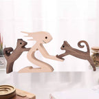 Scultura in legno da tavolo per amanti degli animali – Il legame tra te e il tuo amico a quattro zampe