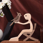 Scultura in legno da tavolo per amanti degli animali – Il legame tra te e il tuo amico a quattro zampe