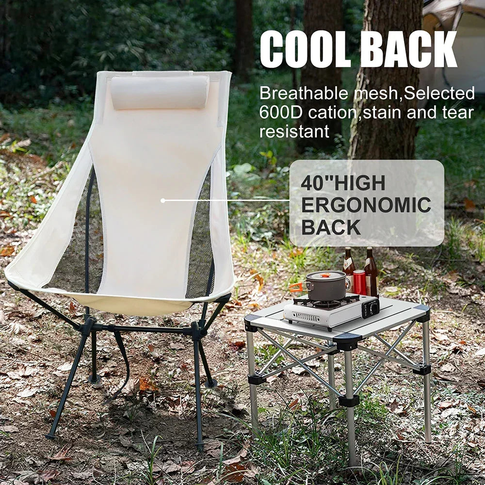 Sedia da campeggio Trekalux ultraleggera e pieghevole, portata 150 kg, tessuto Oxford impermeabile
