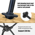 Sedia da campeggio Trekalux ultraleggera e pieghevole, portata 150 kg, tessuto Oxford impermeabile