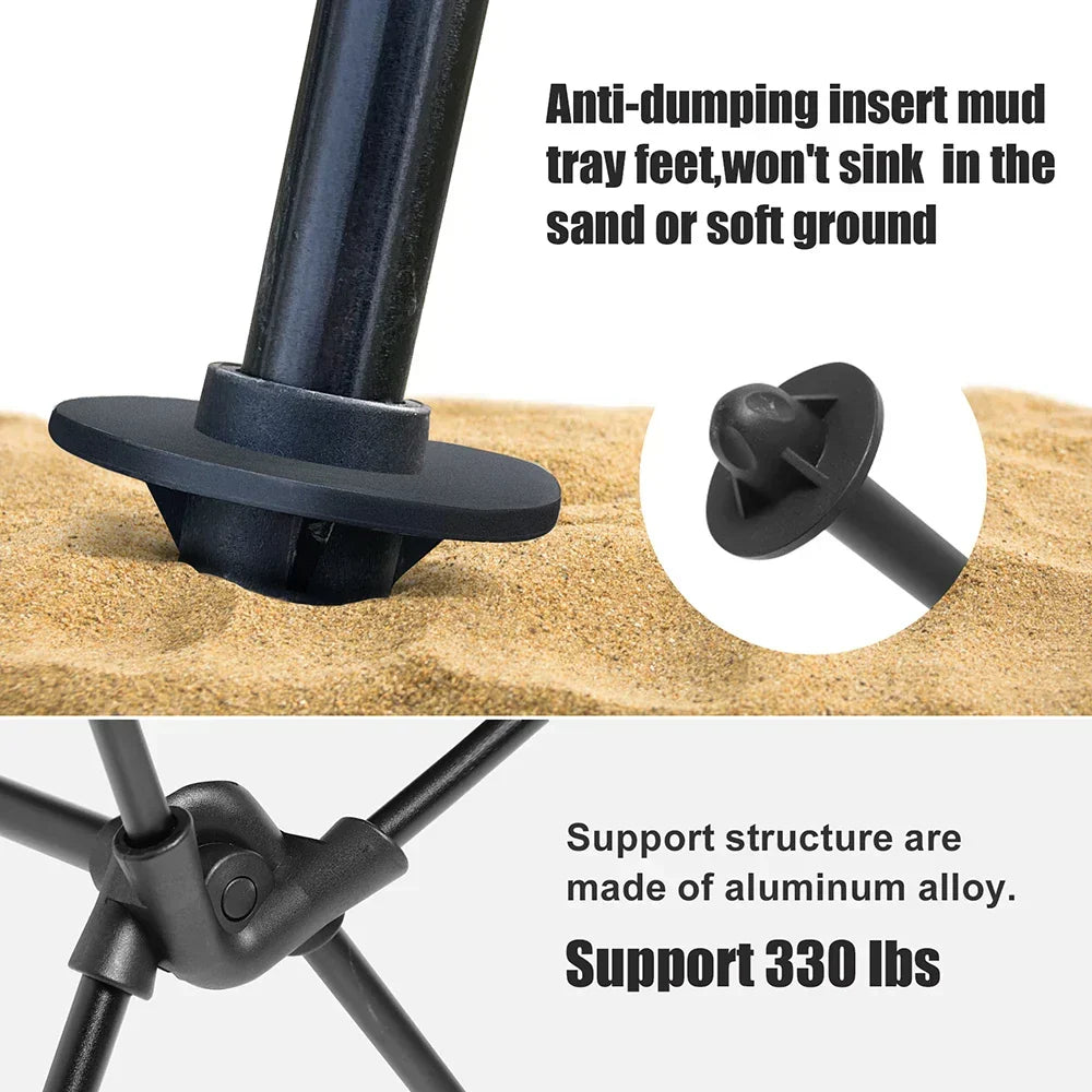 Sedia da campeggio Trekalux ultraleggera e pieghevole, portata 150 kg, tessuto Oxford impermeabile