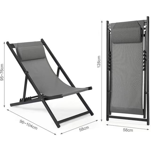 Sedia pieghevole ergonomica con poggiatesta