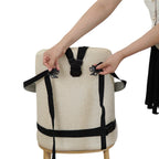 Seggiolino rialzato imbottito portatile con cinture di sicurezza per bambini