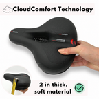 Sella bici ergonomica comfort con ammortizzazione RideRelief