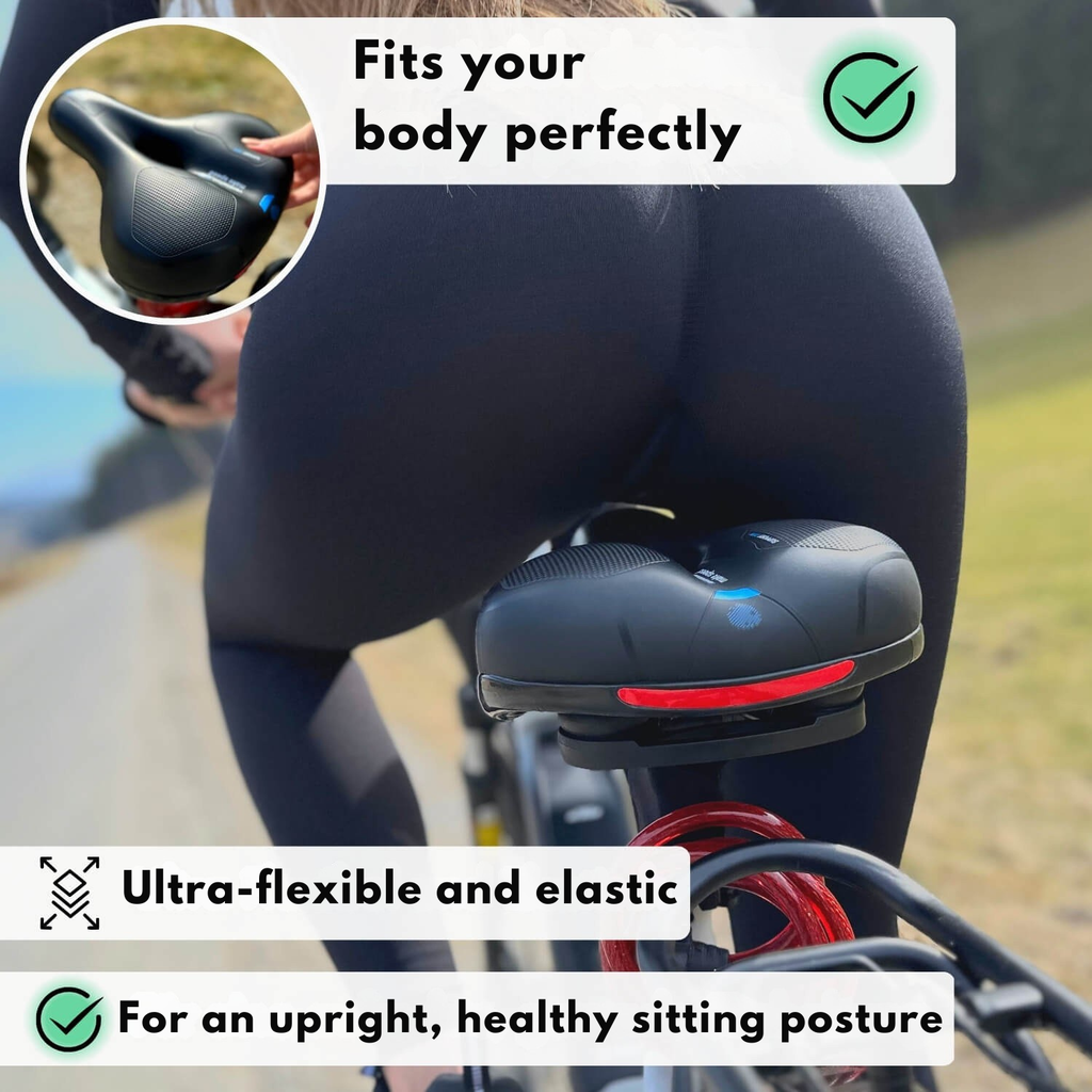 Sella bici ergonomica comfort con ammortizzazione RideRelief