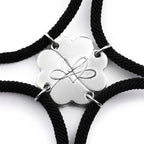 Set 4 bracelets magnetici con cuore in corda
