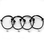 Set 4 bracelets magnetici con cuore in corda
