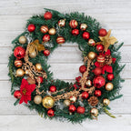 Set 50 palline di Natale fatte a mano 4 cm