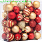 Set 50 palline di Natale fatte a mano 4 cm