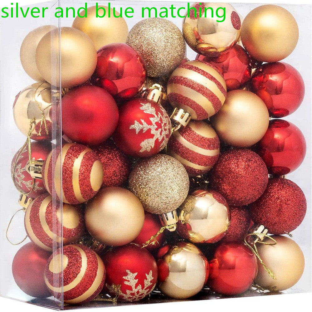 Set 50 palline di Natale fatte a mano 4 cm