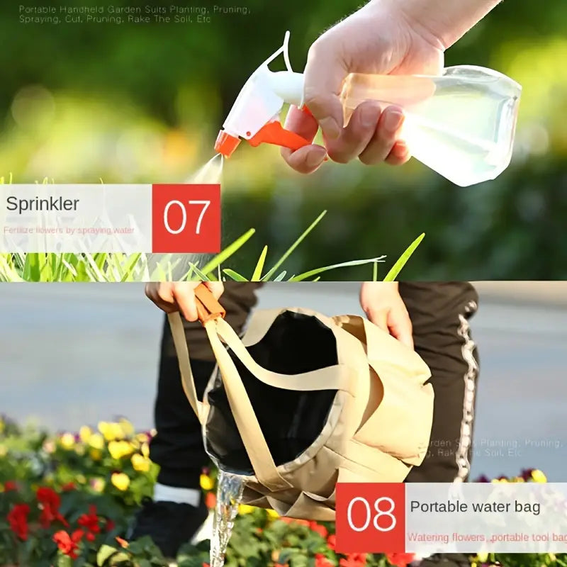 Set attrezzi da giardino con borsa – 10 pezzi per la cura del verde