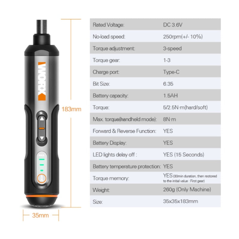 Set avvitatore elettrico mini da elettricista