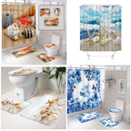 Set coordinato bagno con tenda doccia e tappetini