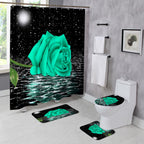 Set coordinato bagno con tenda doccia e tappetini