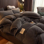Set copripiumino in velluto felpato PlushHaven