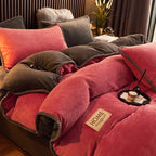 Set copripiumino in velluto felpato PlushHaven
