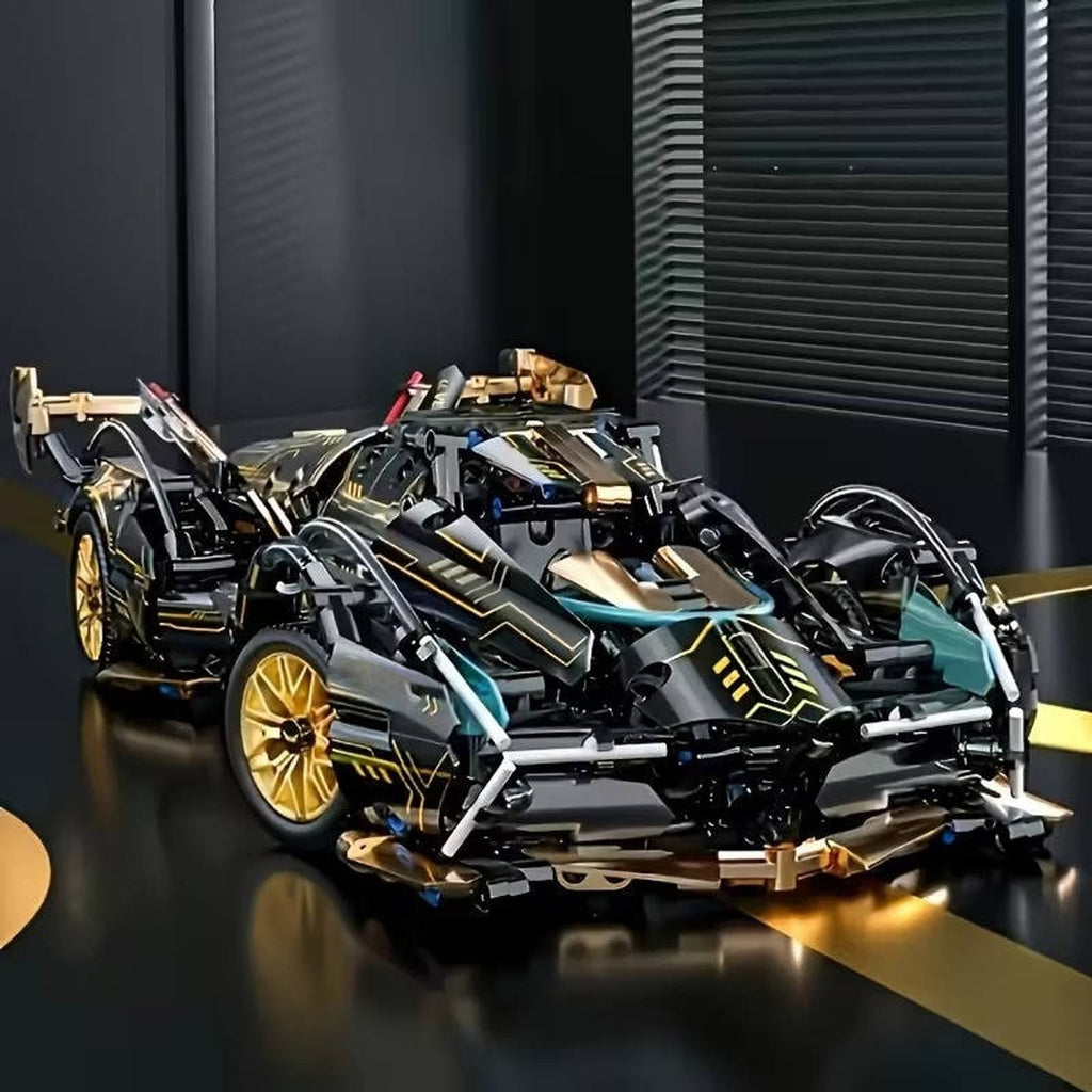 Set da costruzione auto modello V12 da 1.690 pezzi con sterzo e sospensioni funzionanti