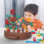 Set costruzioni 3D con trapano giocattolo per creatività e problem solving