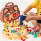 Set costruzioni 3D con trapano giocattolo per creatività e problem solving