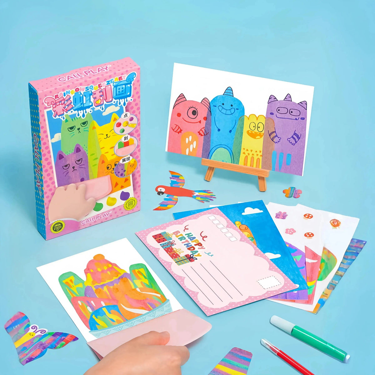 Set creativo per dipingere senza sporcare – colori magici per bambini