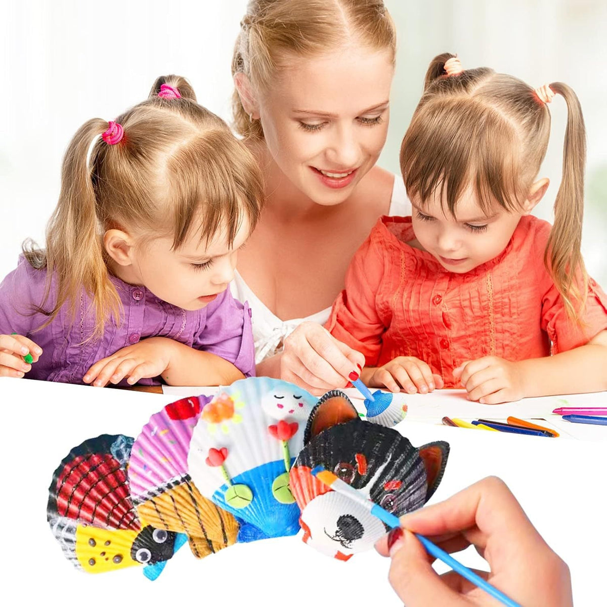 Set creativo unisex con conchiglie e colori