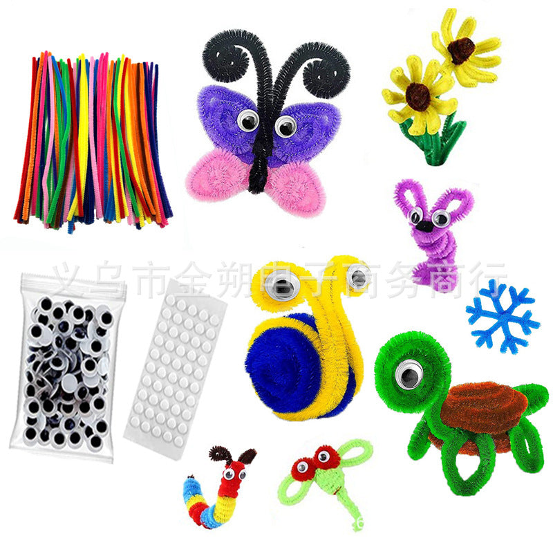 Set creativo unisex con scovolini colorati e occhietti mobili
