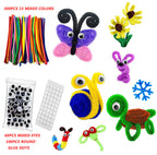 Set creativo unisex con scovolini colorati e occhietti mobili