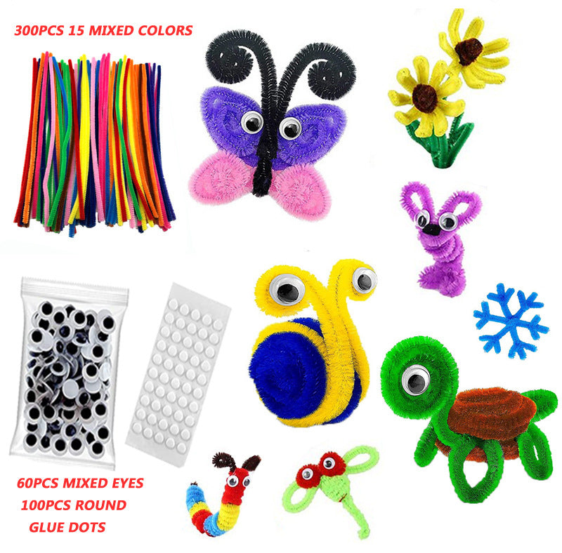 Set creativo unisex con scovolini colorati e occhietti mobili
