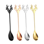 Set di cucchiaini e forchette natalizie in acciaio inox