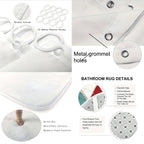 Set decorativo per bagno con tenda doccia e tappetini