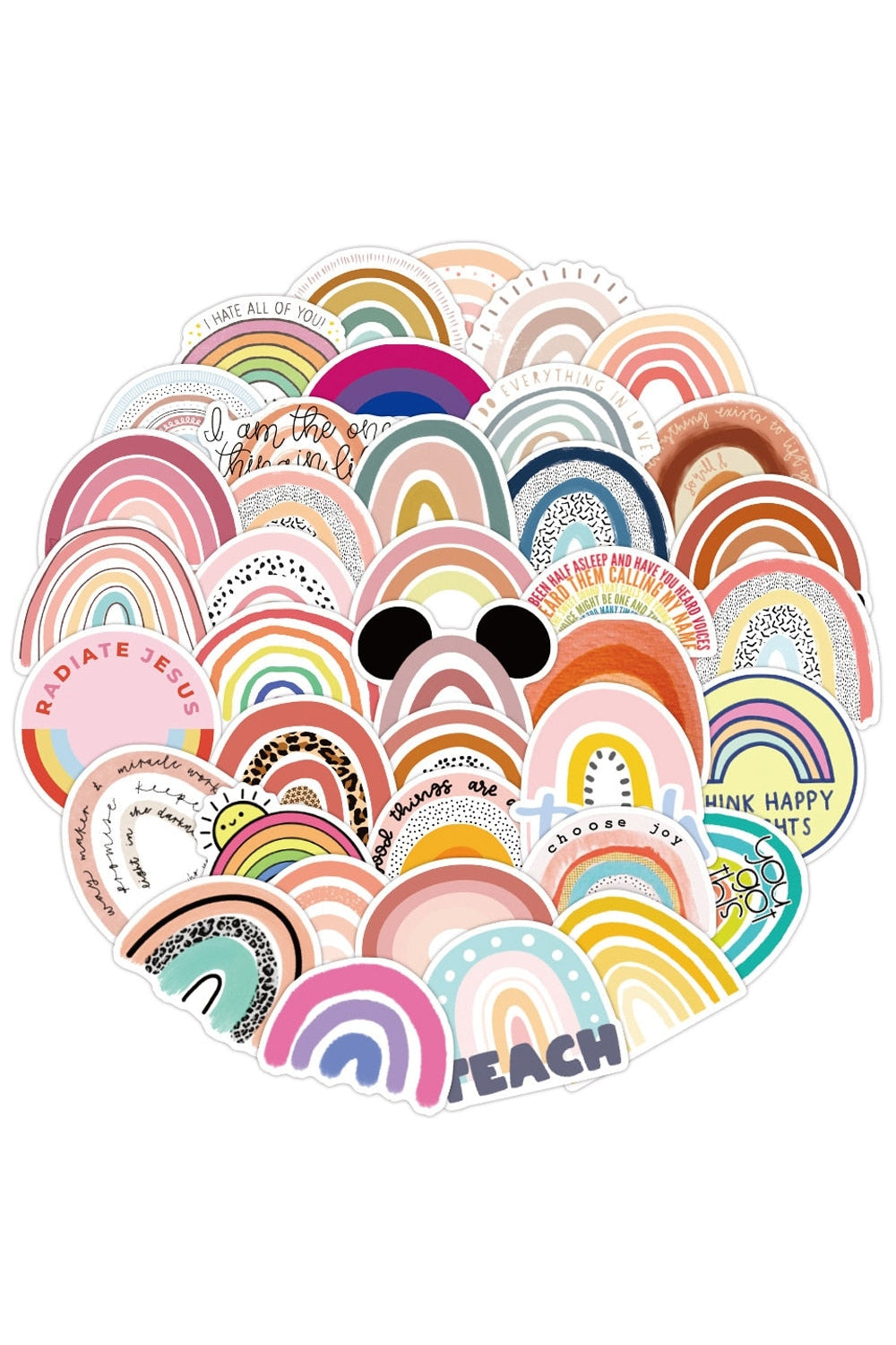 Set di adesivi arcobaleno